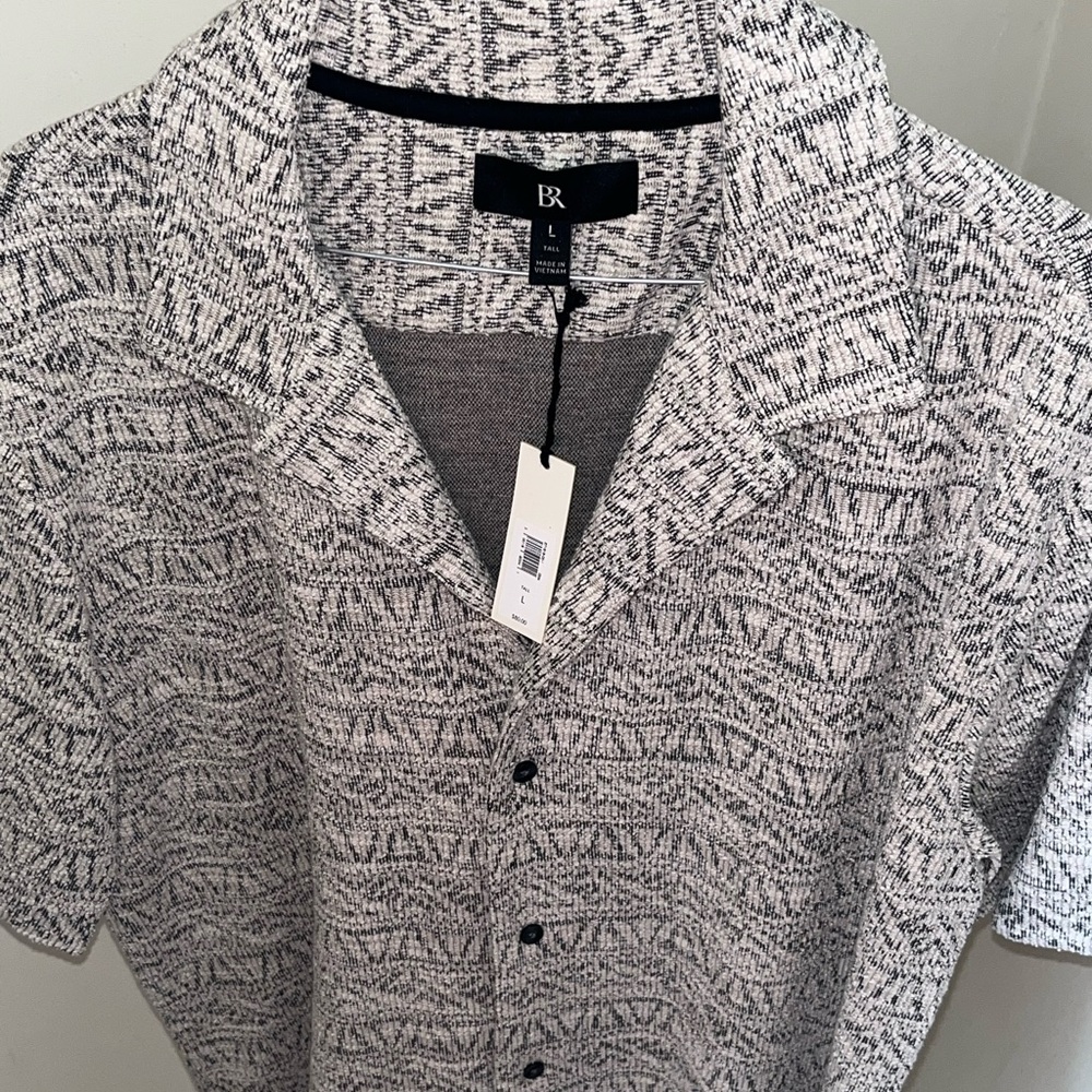 Banana Republic Jacquard Resort Button Down Shirt